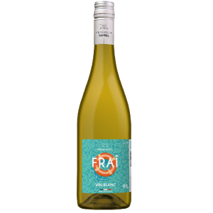 verre de vin FRAÎ Blanc Sec, vin blanc faible en alcool et pétillant, vin rafraîchissant du Tarn