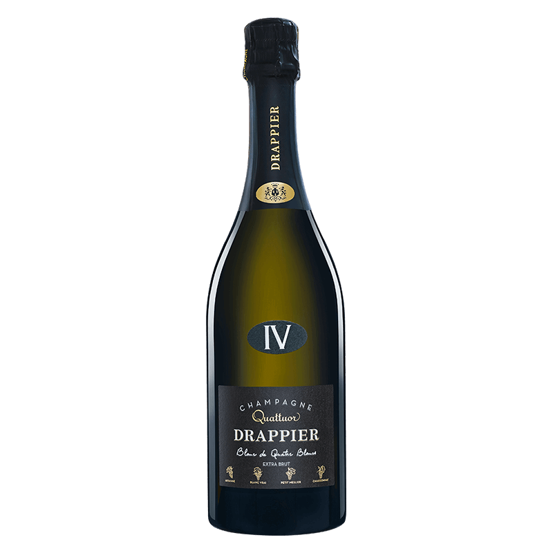 bouteille de champagne blanc Quattuor Drappier en bio