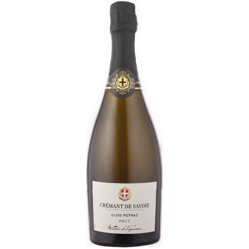 bouteille de clos petraz crémant de savoie blanc méthode classique jacquère altesse chardonnay