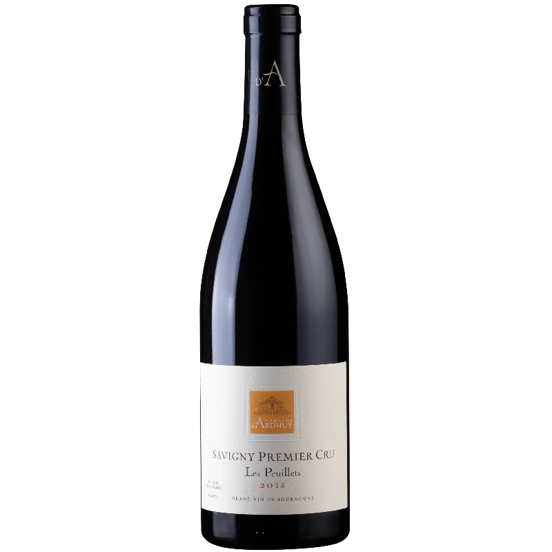 bouteille de vin les peuillets savigny les beaune premier cru rouge pinot noir du domaine d’ardhuy