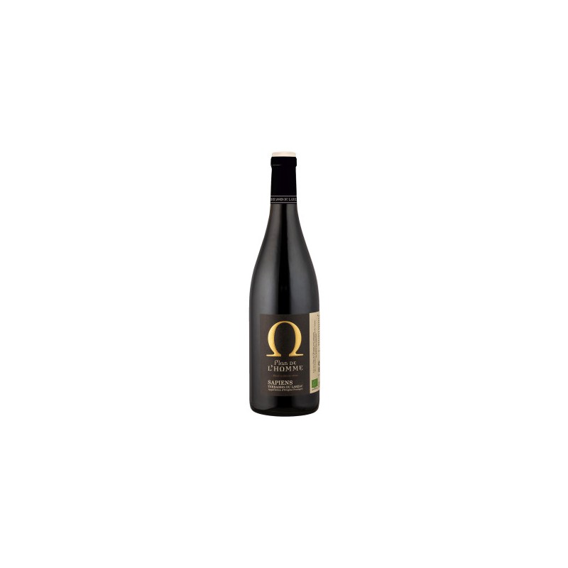 bouteille de vin rouge Domaine Plan de l'Homme Omega Sapiens fût de chêne Terrasses du Larzac