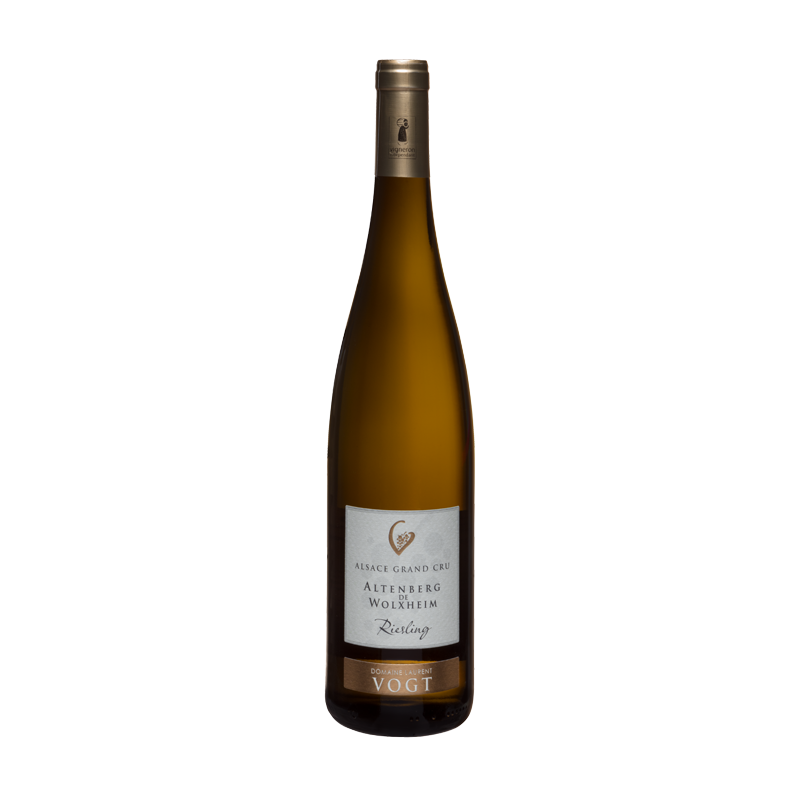 bouteille de riesling alsace grand cru altenberg de wolxheim blanc vin blanc aromatique et minéral