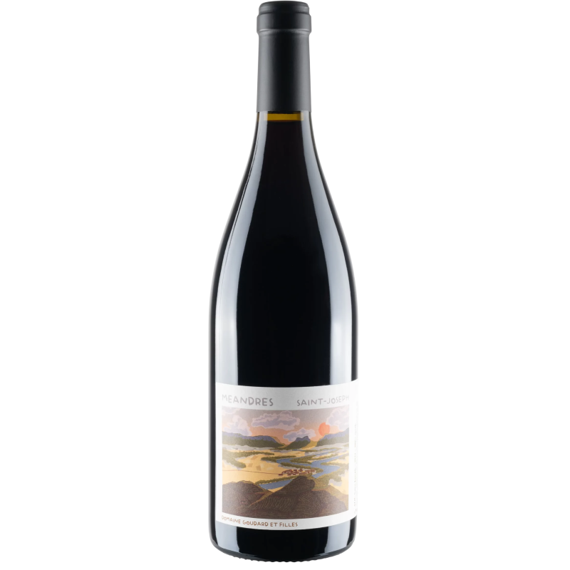 bouteille de vin rouge méandre saint joseph domaine goudard et filles syrah rhodanienne