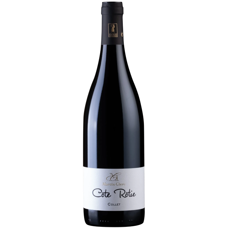 bouteille de vin collet côte rôtie rouge château martin clerc