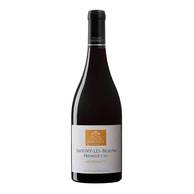 bouteille de vin les peuillets savigny les beaune premier cru rouge pinot noir du domaine d’ardhuy