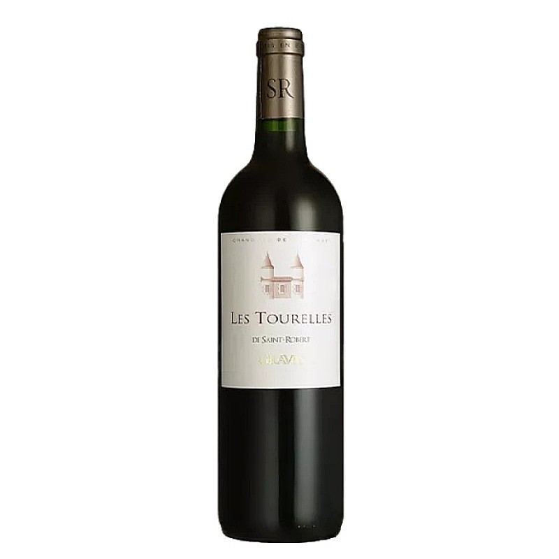 bouteille de vin rouge les tourelles de saint robert graves aoc