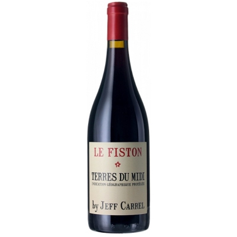 bouteille de vin le fiston igp pays d’hérault 100% cinsault vin rouge fruité et gourmand