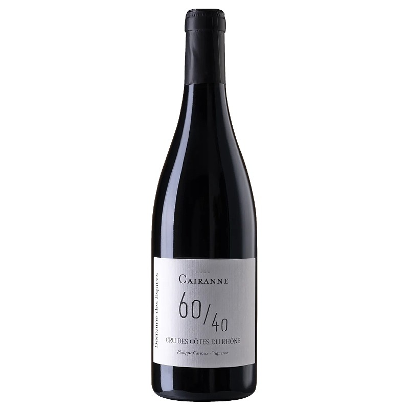 bouteille de vin rouge cairanne 60-40 grenache mourvèdre