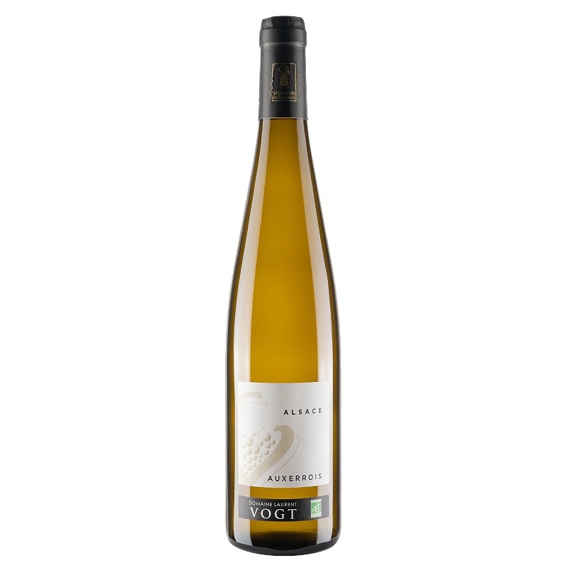 Bouteille de vin blanc Domaine Vogt auxerrois blanc aux notes de noisette et fruits jaunes