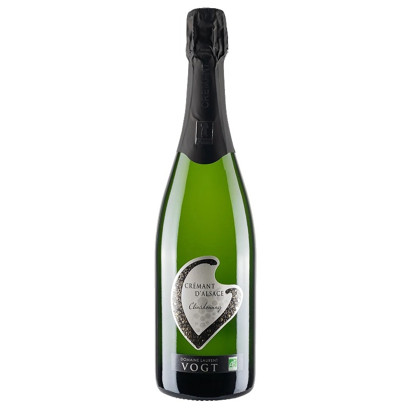 Chardonnay extra brut crémant d’Alsace blanc Domaine Vogt vin effervescent élégant