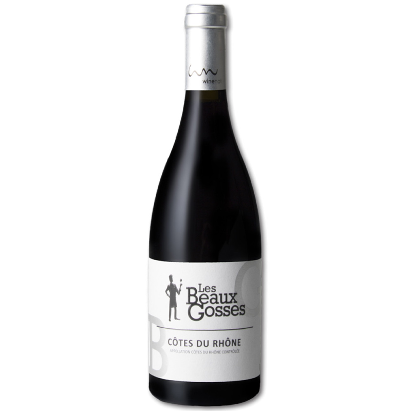 Bouteille de vin rouge Les Beaux Gosses AOP Côtes du Rhône