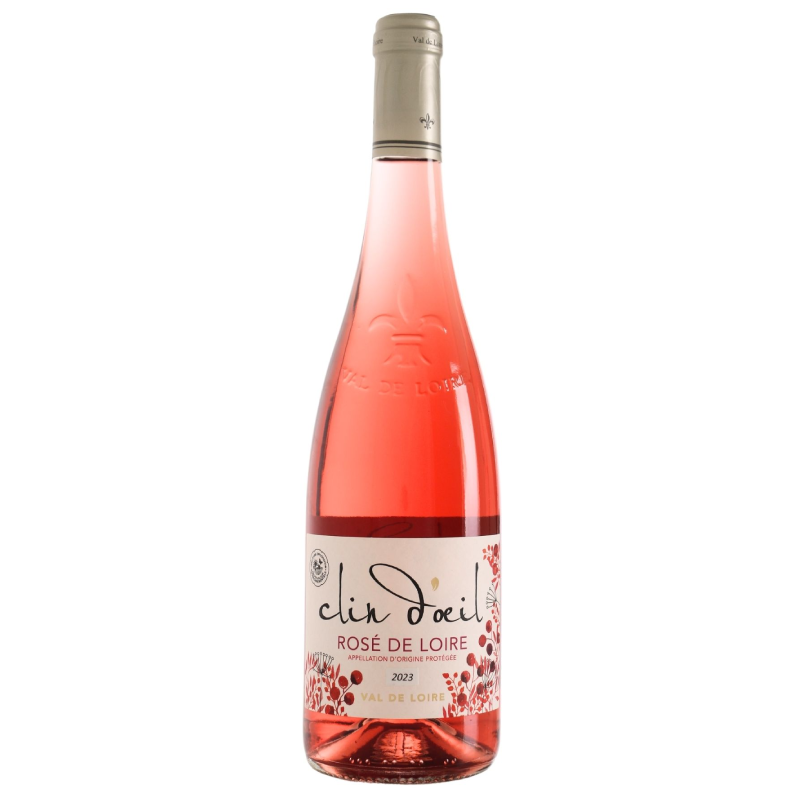 Bouteille de Cabernet d’Anjou Clin d’Oeil vin rosé AOP Loire