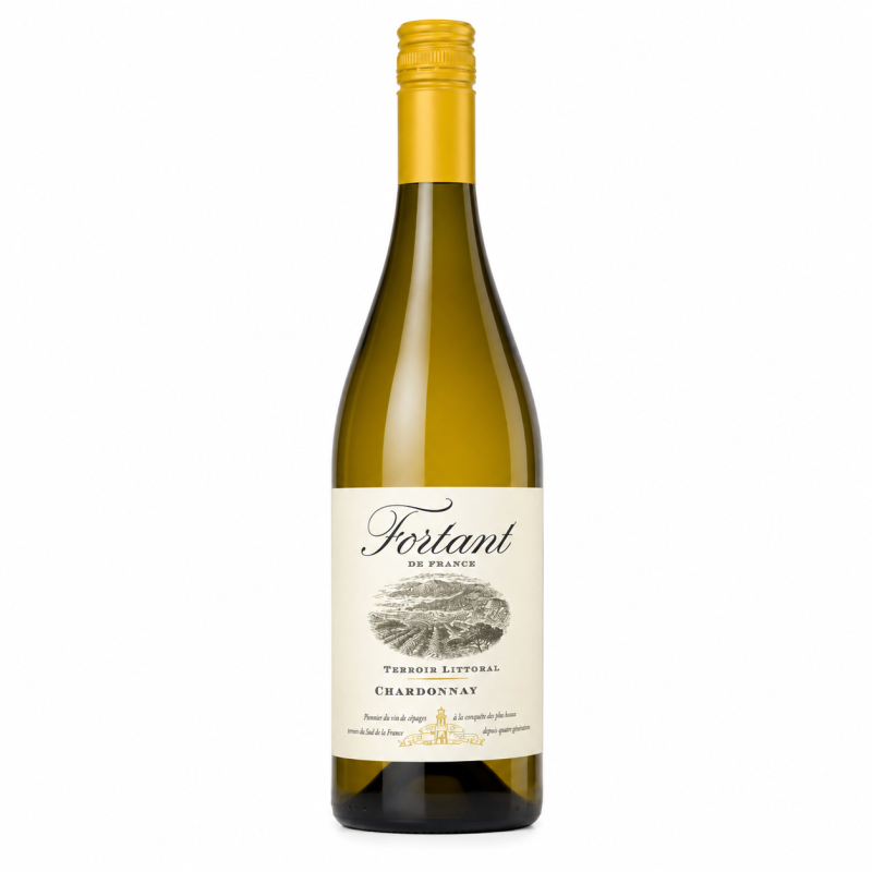 Bouteille de Fortant Littoral Chardonnay Blanc IGP Pays d'Oc