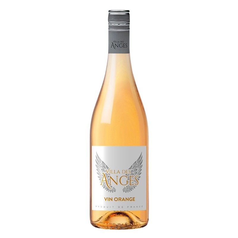 Bouteille de vin Villa des Anges orange vin de macération aux notes florales et d’agrumes