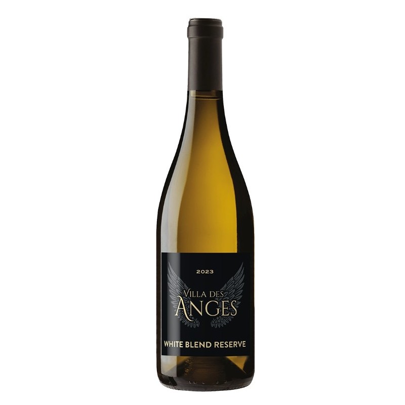 bouteille de vin blanc villa des anges white blend réserve chardonnay muscat sauvignon